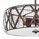 preview thumbnail 5 of 4, Modern 5-Light Drum Metal Mesh Chandelier - 18.9"x18.9"x14.7"