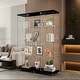 preview thumbnail 139 of 165, Glass Display Cabinet with Doors & Locks, Acrylic Shelves, Floor Standing Storage Showcase for Home or Office