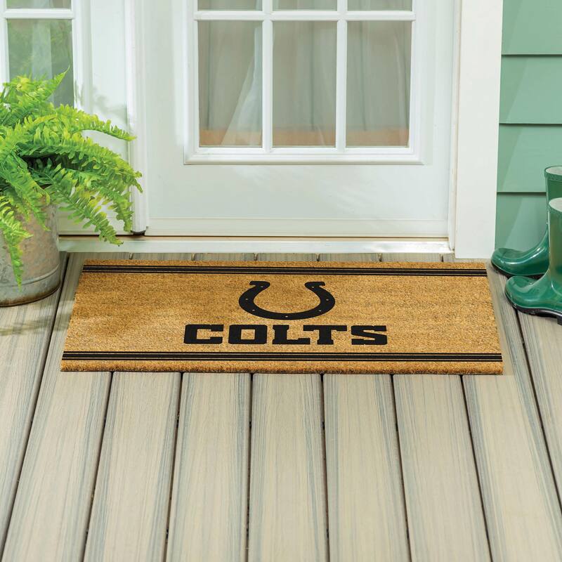 Indianapolis Colts Monochrome Indoor/Outdoor Coir Door Mat - 36" x 24"
