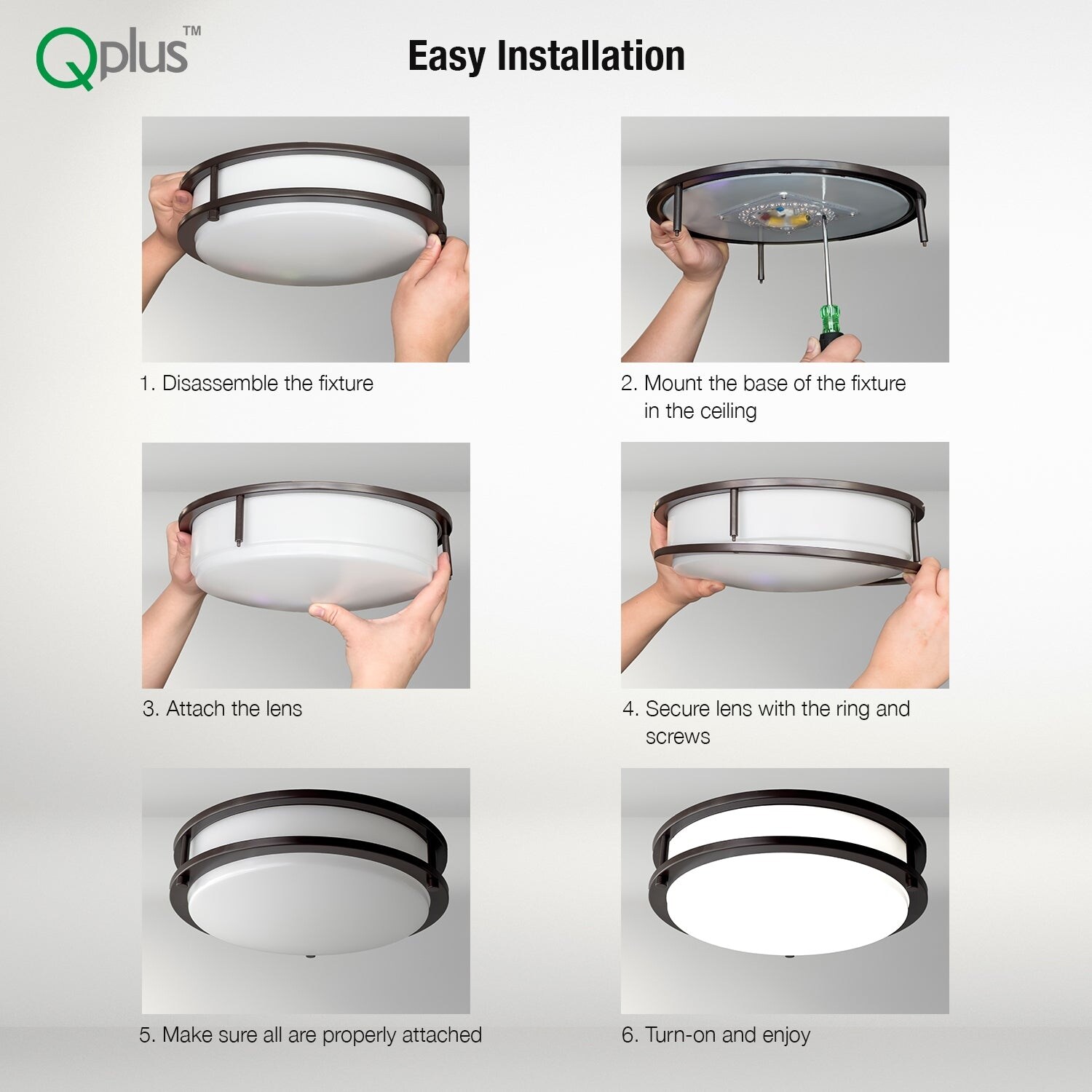 Qplus led flush mount hot sale fixture