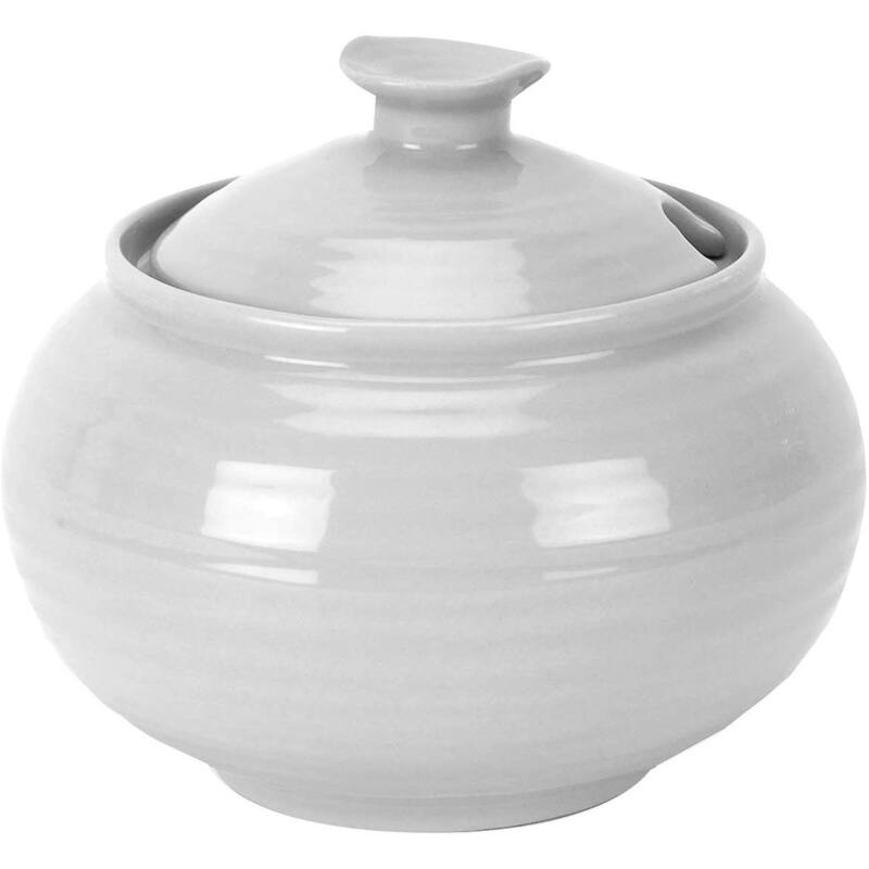 Portmeirion Sophie Conran Covered Sugar - 11 oz. - Grey