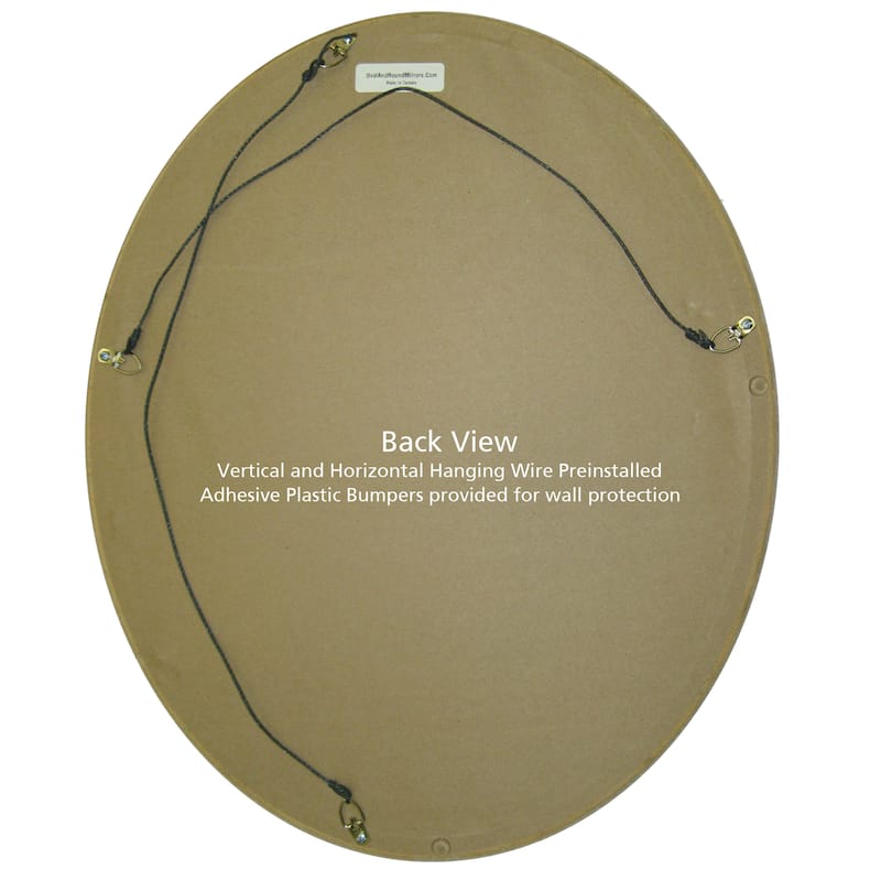 Pasadena Framed Oval Mirror in Rubbed Bronze - Antique Bronze