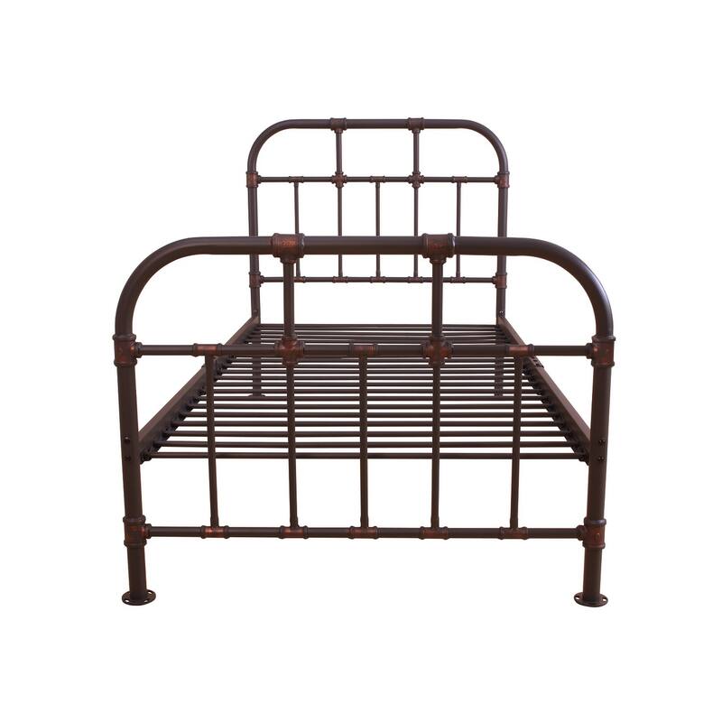 Metal Bed in Sandy Gray