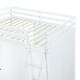 preview thumbnail 13 of 11, Multifunctional Design Loft Bed with Ladder, Guardrails, Wardrobe, Desk and Shelves, Full Size, White