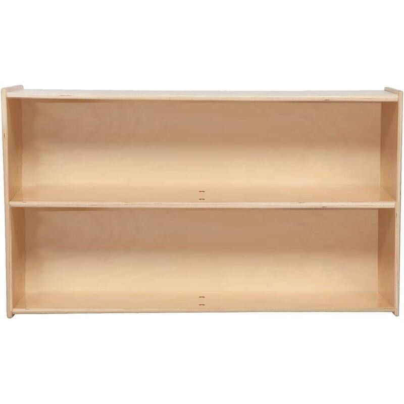 Contender 2 Shelf Horizontal Bookcase, Montessori Bookshelf - Toy Storage Organizer Unit For Home, Office, Classroom