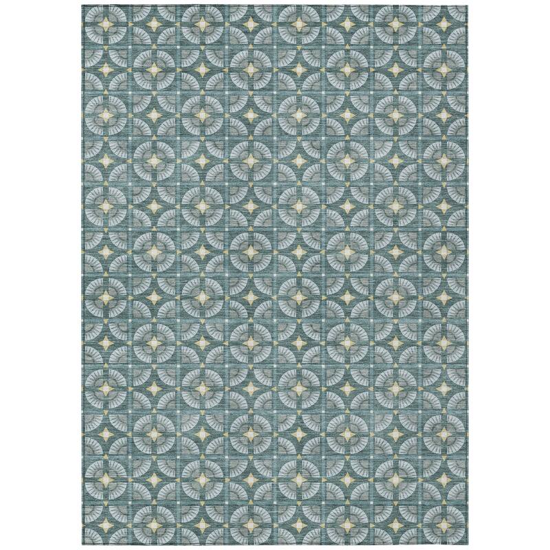 Machine Washable Indoor/ Outdoor Modern Roeland Chantille Rug