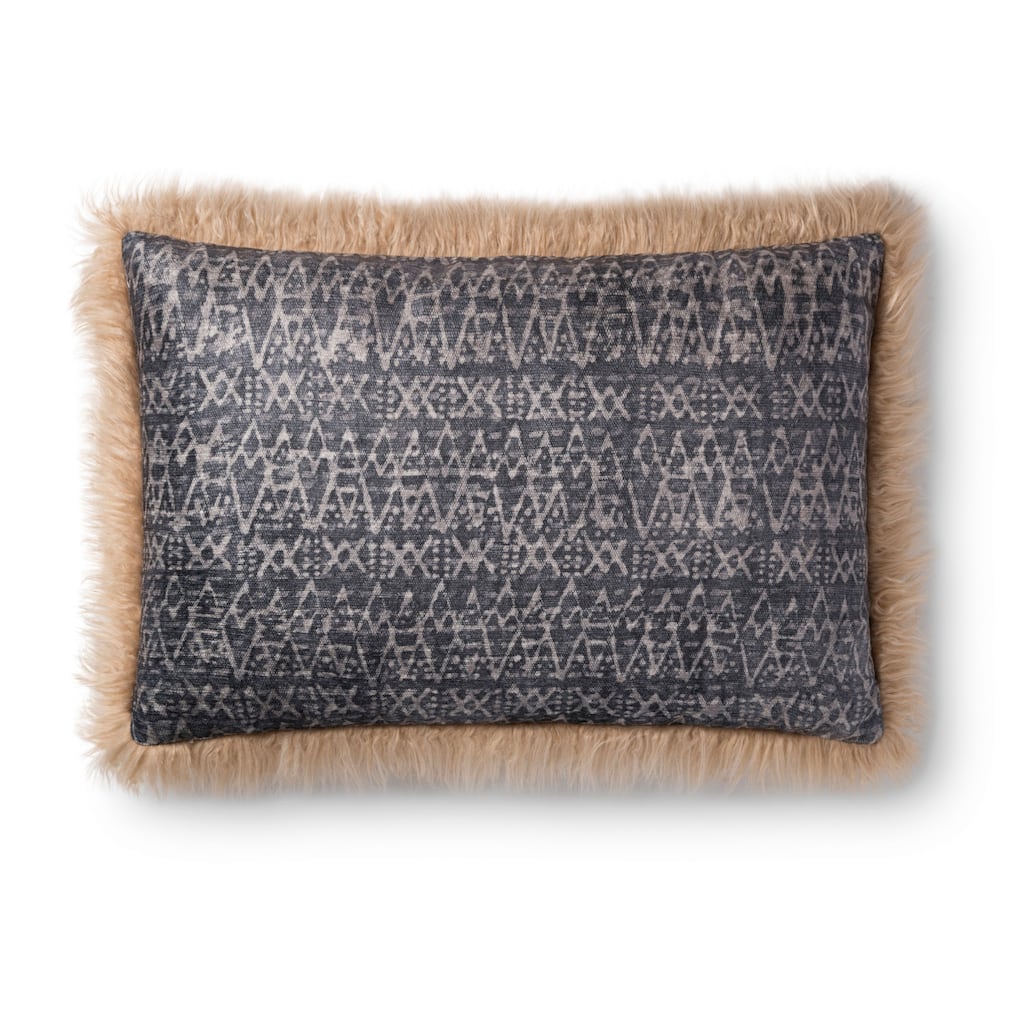 Alexander Home Aline Moroccan Faux Fur Throw Pillow.