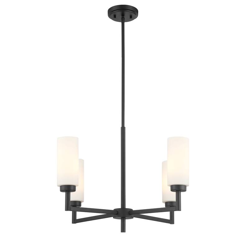 Bellevue SHCH83096 4 Light 26" Wide Chandelier with Opal Glass Shades