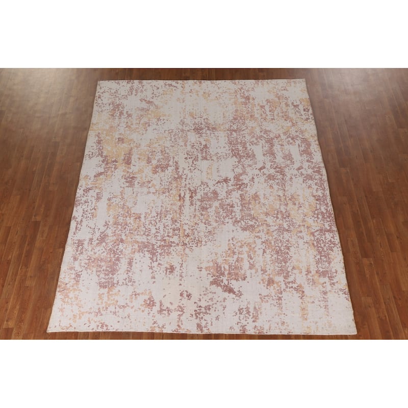 All-Over Abstract Rug Handmade Wool Carpet - 7'9"x 9'10"