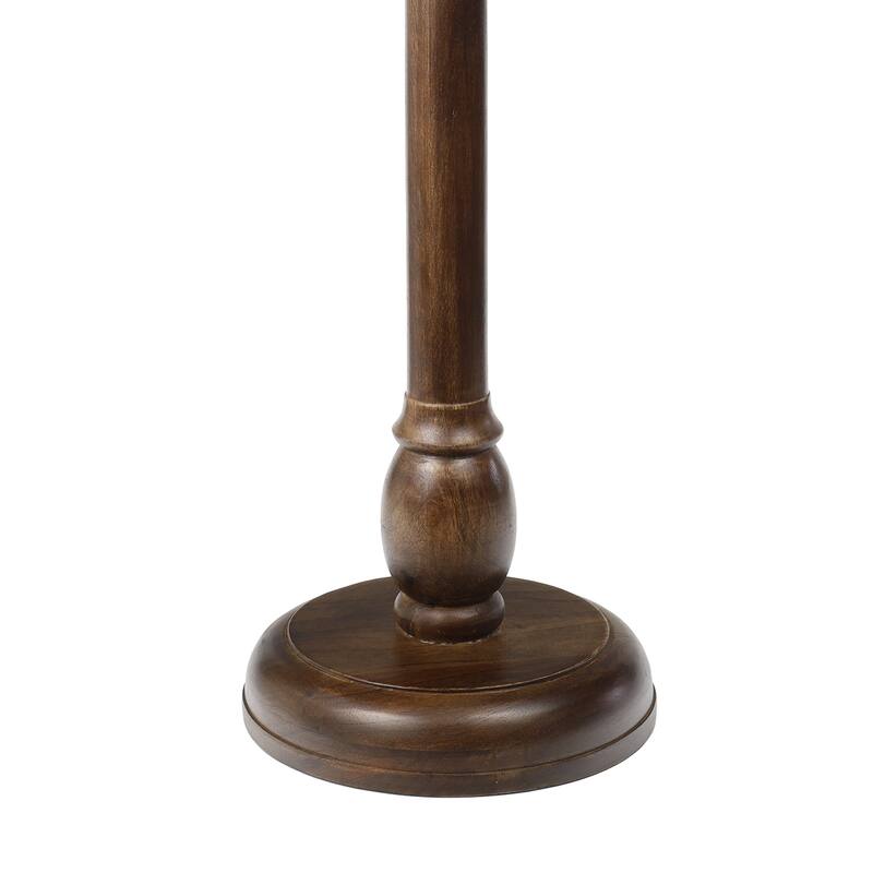 Leopold 24.5" Mango Wood Pedestal Round Drink Table and Decorative End Table, By JONATHAN Y