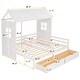 preview thumbnail 7 of 16, Dual Twin Size Platform Beds with Canopy Design and Underbed Storage Drawers