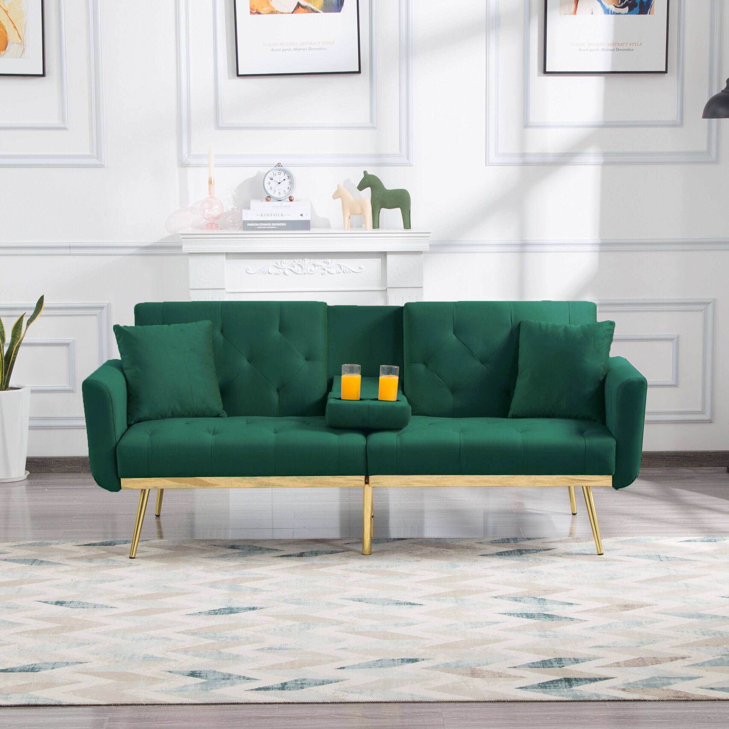 Sofa bed dark green hotsell
