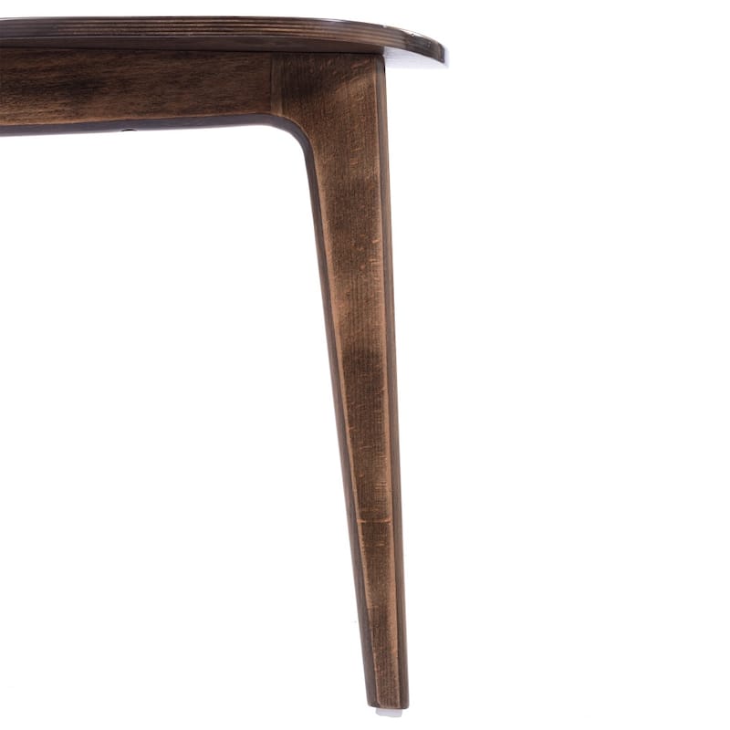 Set of 2 Commercial Solid Wood Dining Chair with Curved Backrest - 17.25"W x 20.75"D x 33.25"H