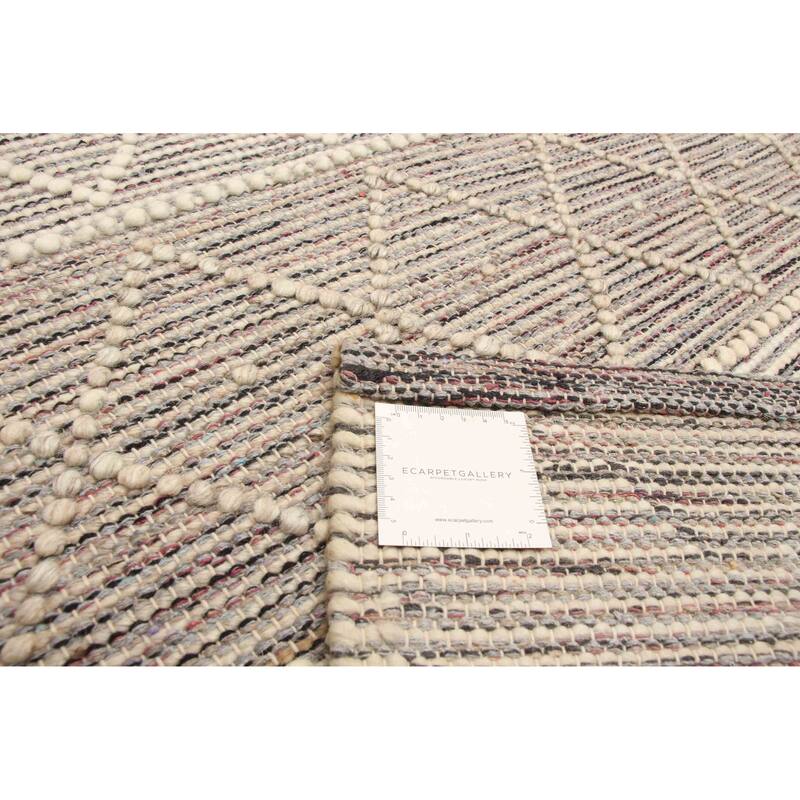 ECARPETGALLERY Braid weave Sienna Khaki Wool Rug - 4'11 x 8'0