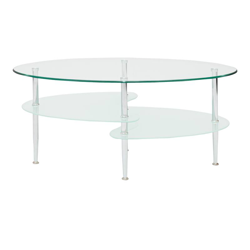Middlebrook Toston Modern Frosted Glass 38" Coffee Table
