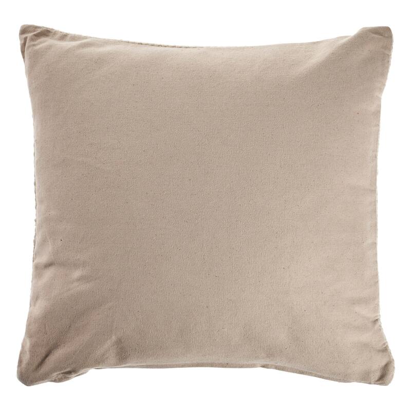 Sevita Natural Light Cream Solid Throw Pillow