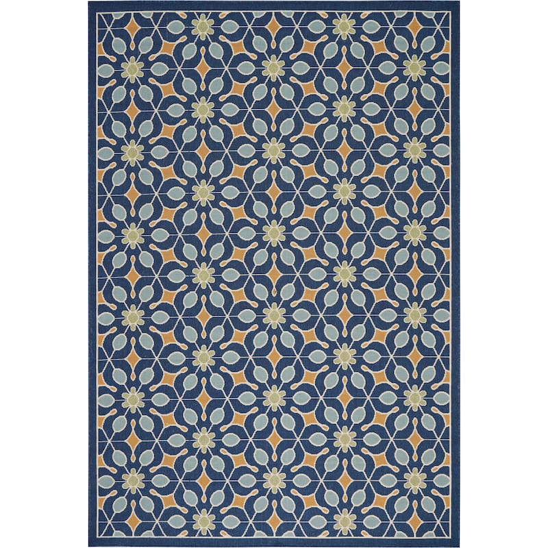 Nourison Caribbean Contemporary Floral Indoor/ Outdoor Area Rug