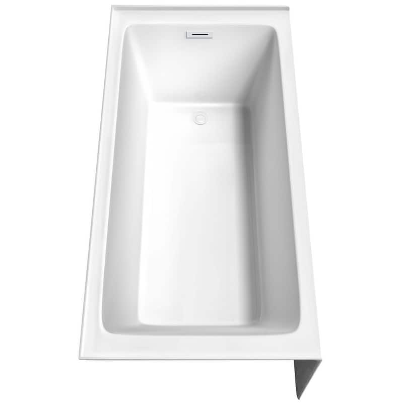 Wyndham Collection Grayley 60" Three Wall Alcove Acrylic Soaking Tub