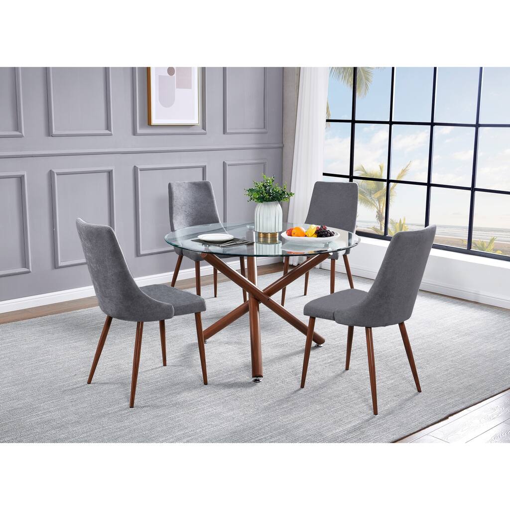 Best Quality Furniture Faux Wood Style Dining Set