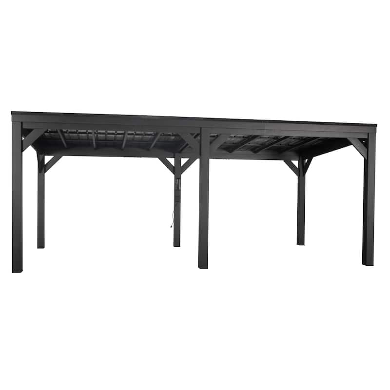 Backyard Discovery Stonebridge 20x9.5' Galvanized Steel Outdoor Gazebo