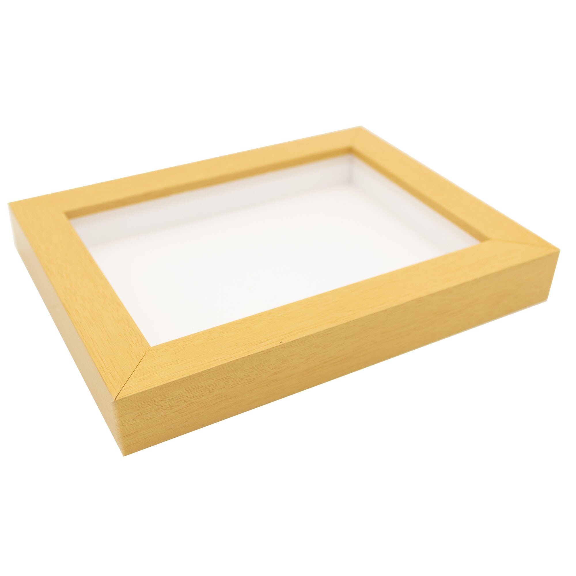 Natural Wood Shadow Boxes, 8x8 Shadow Box Frame, Wooden Shadow Box