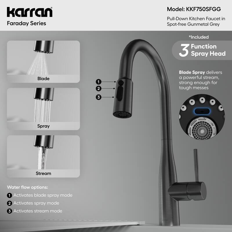 Karran Faraday Pull-Down Sprayer Kitchen Faucet