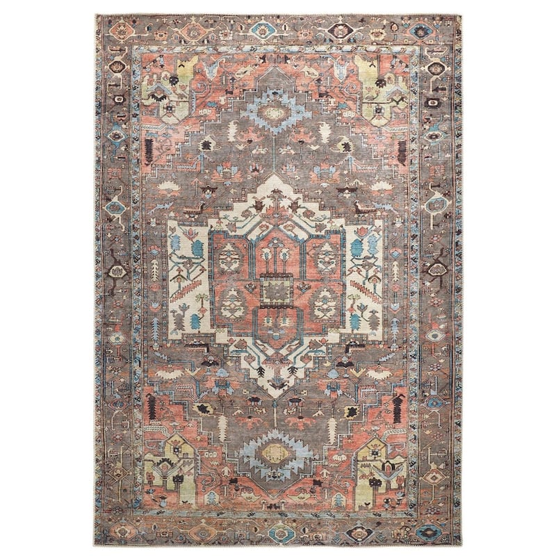 Botanical-Inspired Design Area Rug - 9' x 12'