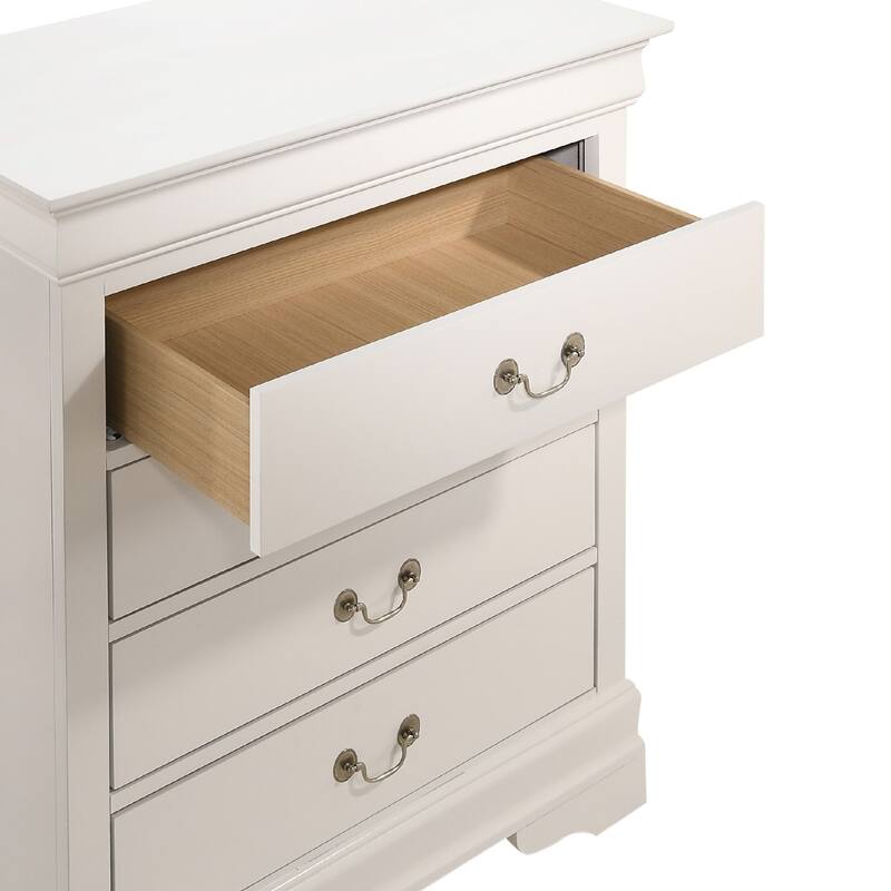 4-Drawer Wooden Bedroom Chest - 41" - White