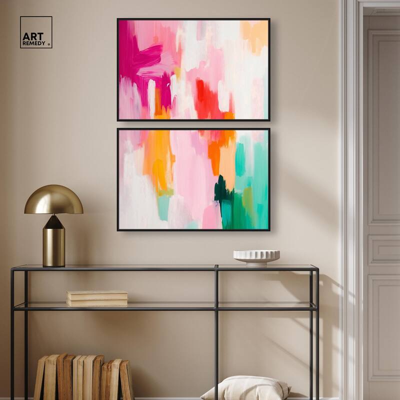 Playful Palette I Canvas Set of 2 by Art Remedy