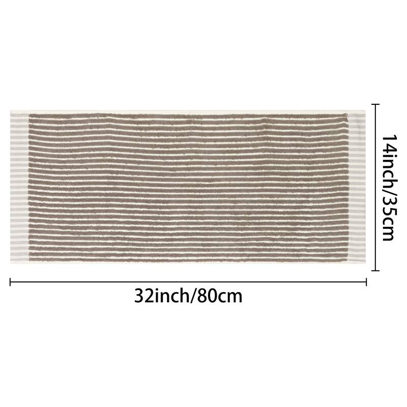 100% Cotton Striped Hand Towels, Soft Absorbent Quick Drying Towel Sets for Home, Hotel, Gym