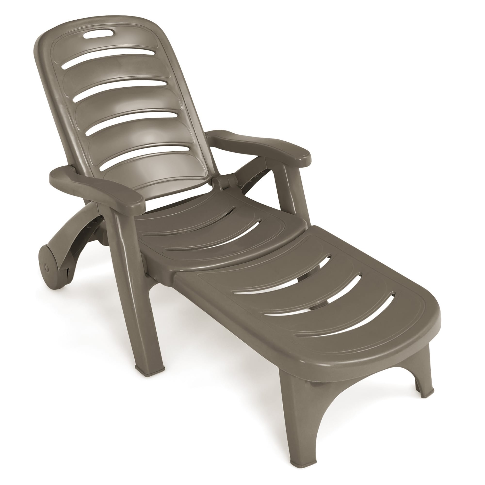 Plastic chaise top lounge folding