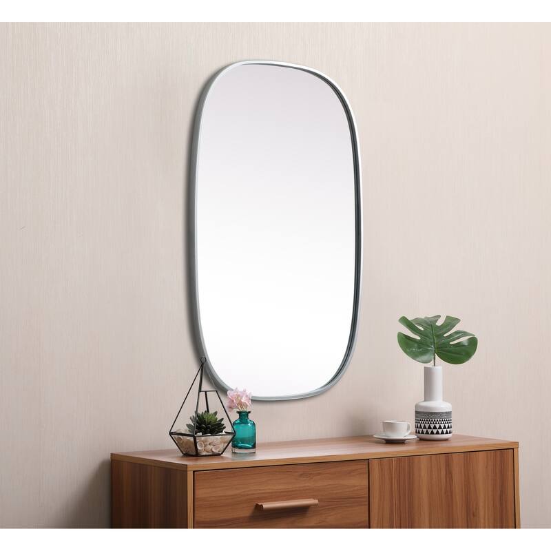 Elegant Lighting MR2B2436 Brynn 24" W x 36" H Modern Oval Bathroom