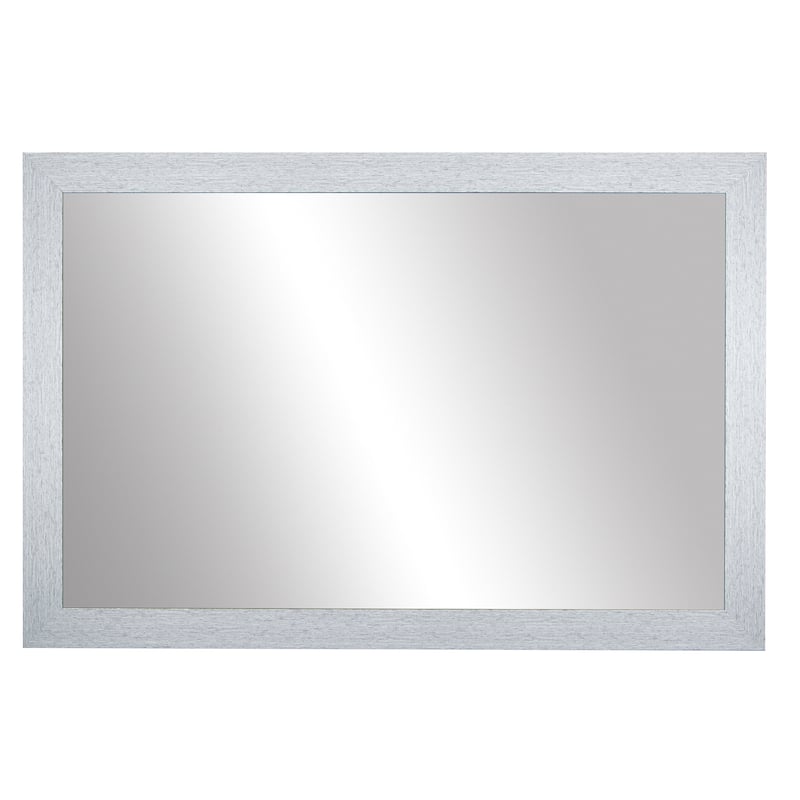 Frame My Mirror Brushed Nickel Framed Vanity Mirror, Meade Design