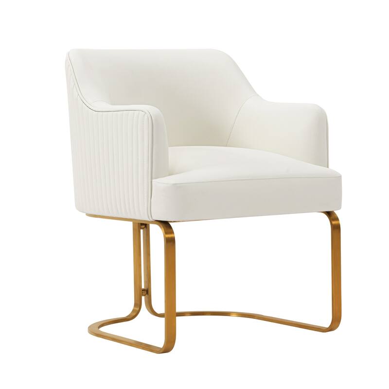 Manhattan Comfort Modern Edra Leatherette Dining Armchair