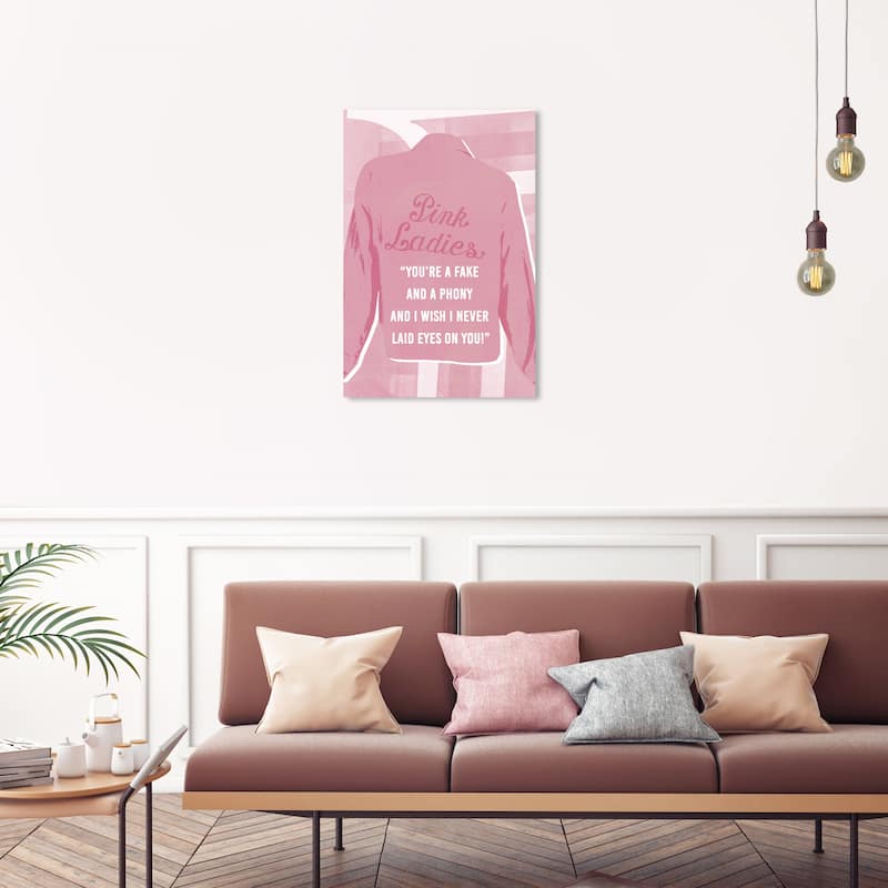 Wynwood Studio Prints Fashion and Glam Fake and a Phony Pink and Wall Art Canvas Print - 30 x 20