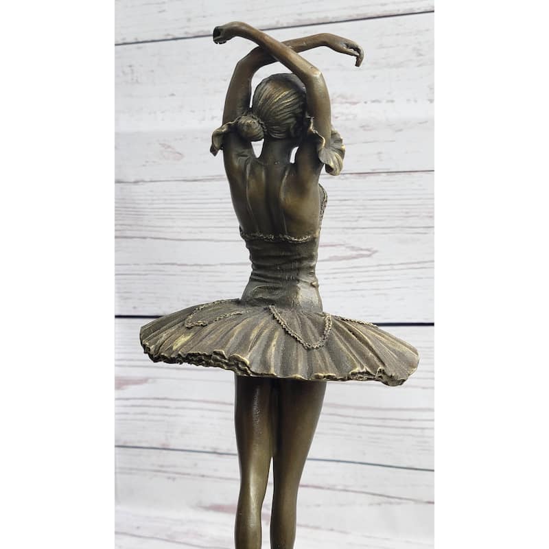 Ballerina Ballet Dancer Fifth 5Th Position Bronze Sculpture Statue Figure Art Decor Marble Base