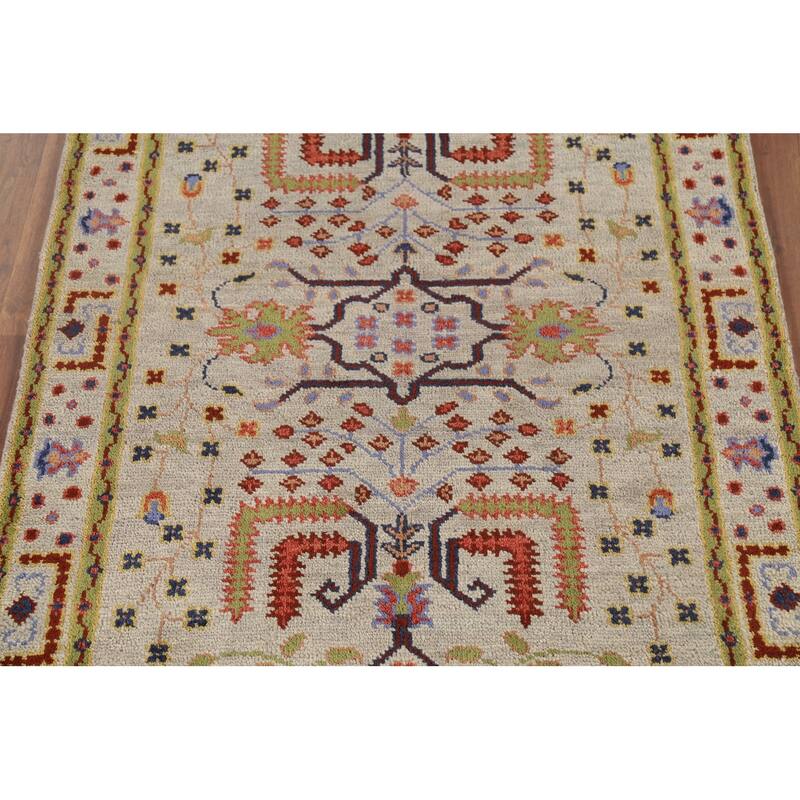 Lilian Oriental Area Rug Hand-Knotted Wool Carpet - 4'0"x 5'11"
