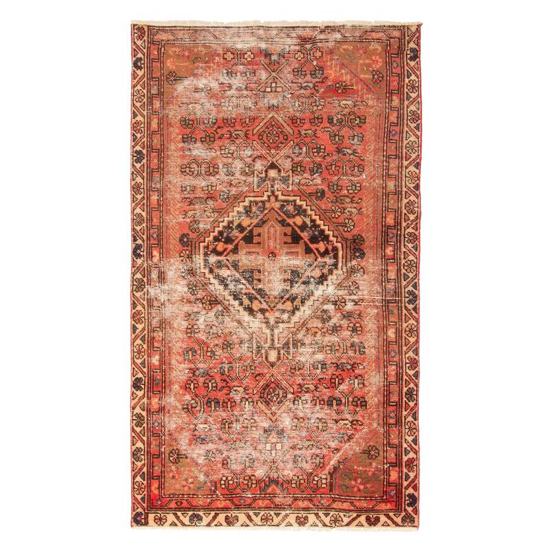 ECARPETGALLERY Hand-knotted Antalya Vintage Red Wool Rug - 3'11 x 6'11