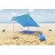 preview thumbnail 1 of 17, ALPHA CAMP Beach Sunshade 7.6 x 7.2 FT Portable Canopy Tent Sun Shelter Shade with Sandbag Anchors Blue