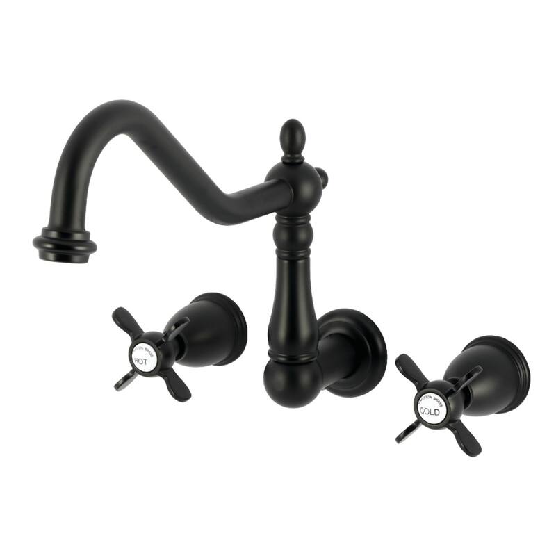 Kingston Brass Essex Two-Handle Wall Mount Roman Tub Faucet - Matte Black