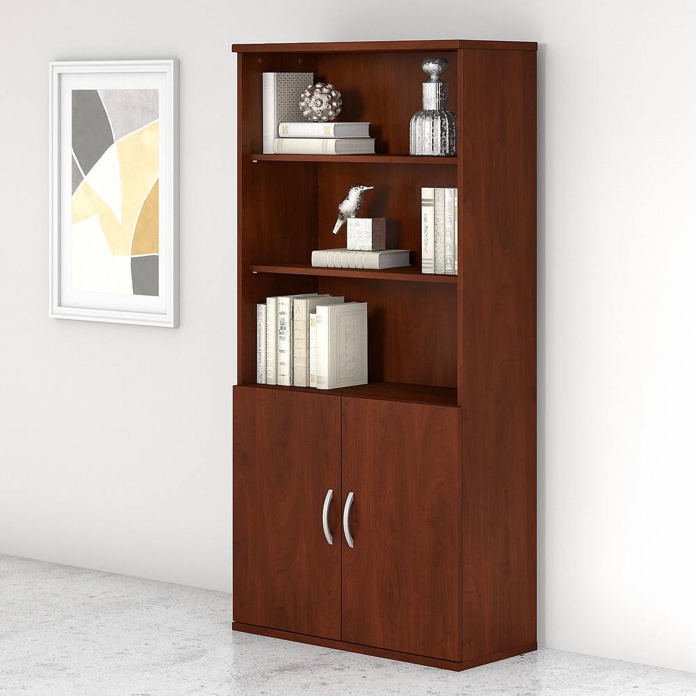 Studio C 5 Shelf Bookcase with Doors by Bush Business Furniture
