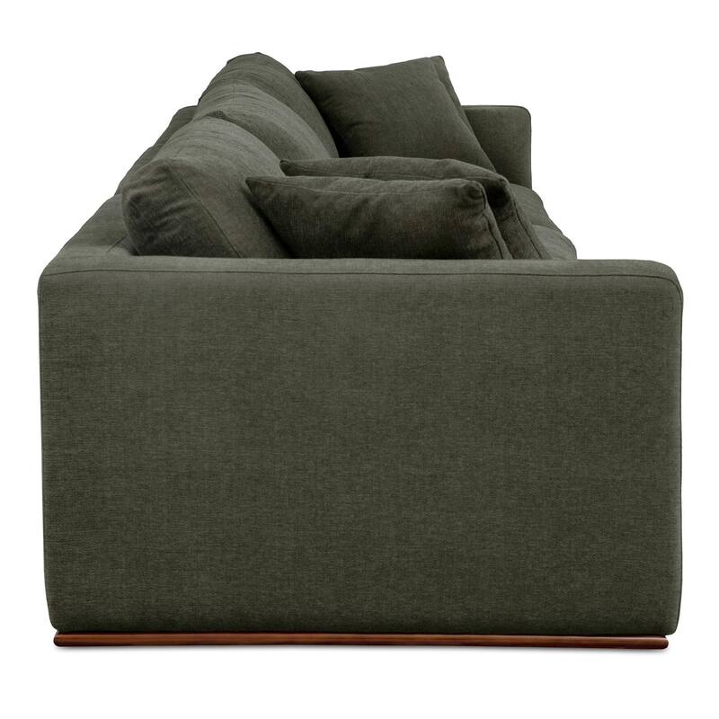 NADAAL STUDIOS Rio Modular Sofa With Rubber Wood Base - 136.2"W x41"D x23.6"H