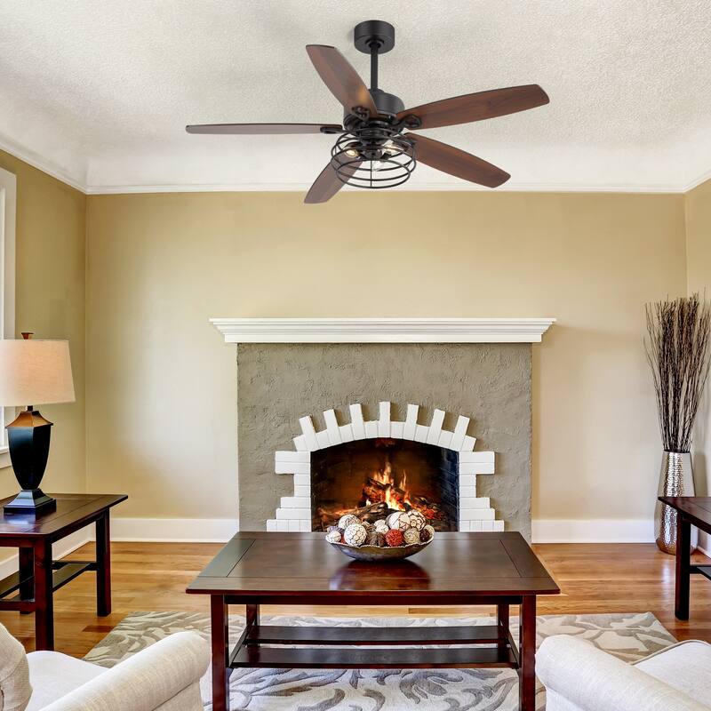 Modern Ceiling Fan with LED Light & Remote Control