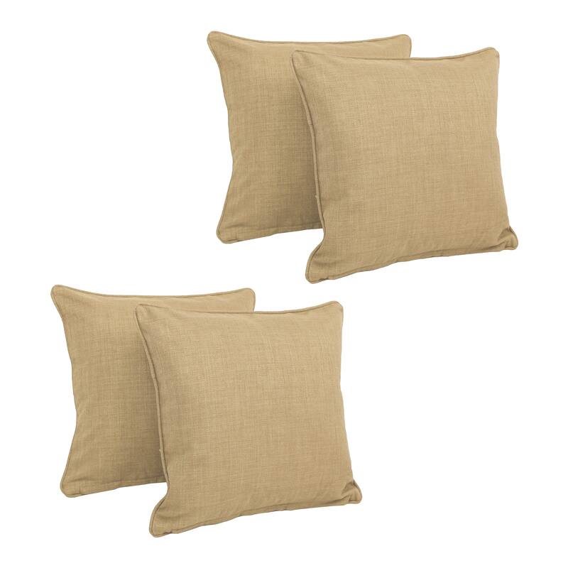 Blazing Needles 18-inch Accent Throw Pillows (Set of 4) - Sandstone