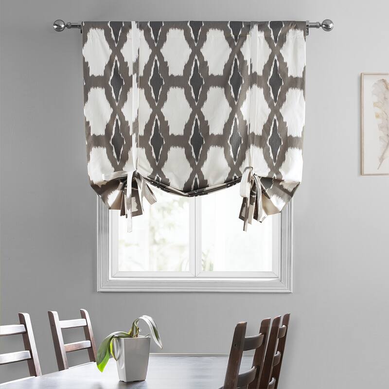 Exclusive Fabrics Sorong Printed Cotton Tie-Up Window Shade - 46 X 63