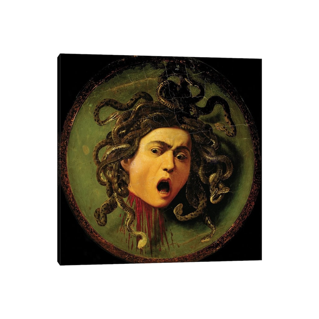 iCanvas "Medusa, Painted On A Leather Jousting Shield, C.1596-98" by Michelangelo Merisi da Caravaggio Canvas Print