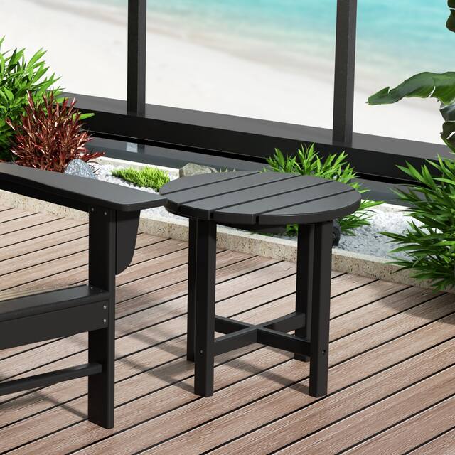 Laguna 18-inch Poly Eco-Friendly All Weather Round Side Table