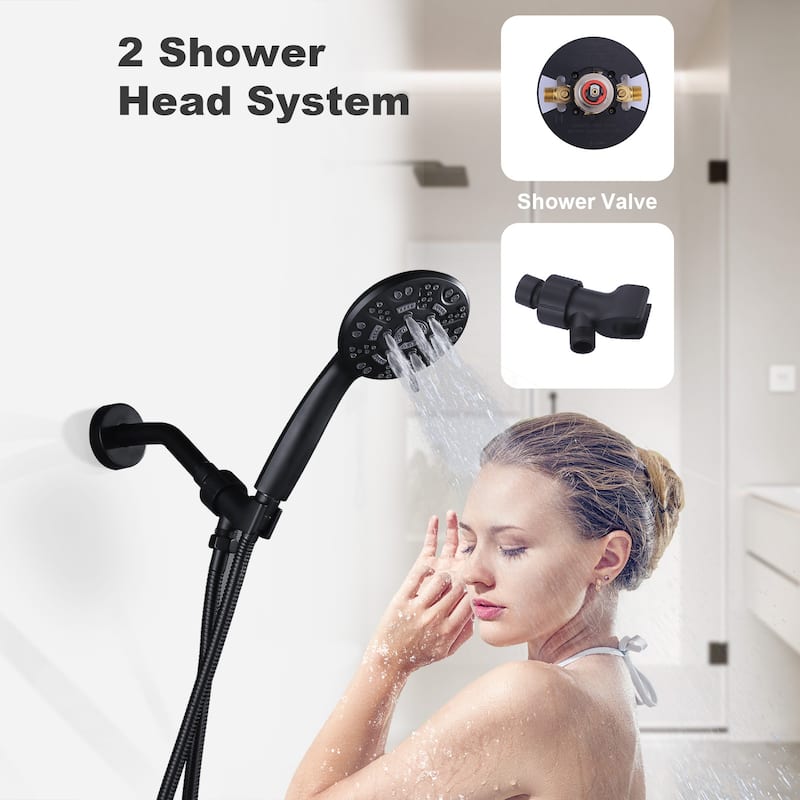 WOWOW Single Handle 7-Spray Tub and Shower Faucet