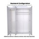 preview thumbnail 3 of 43, Palace Imports 100% Solid Wood Kyle 3-Door Wardrobe Armoire with Raised Panel or Mirrored Doors