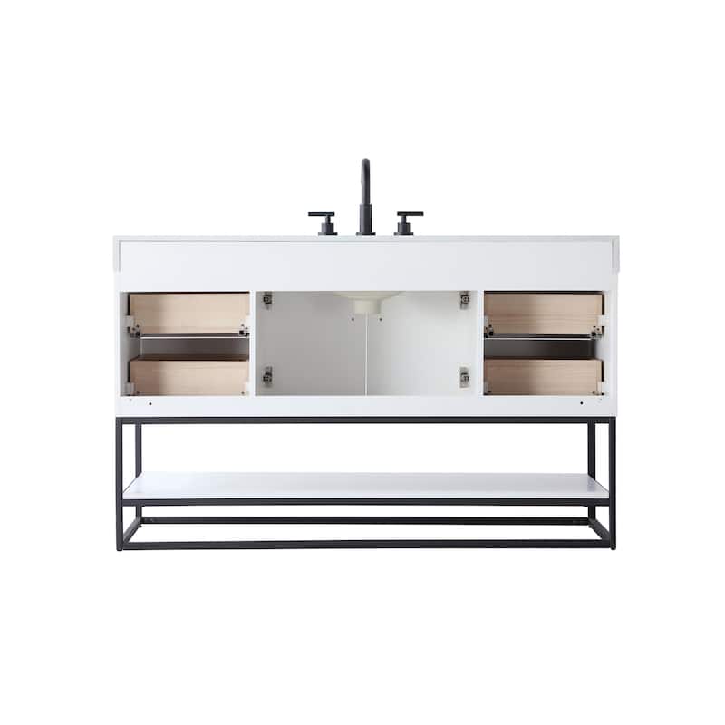 Elegant Lighting VF29254 Caroline 54" Free Standing Single Basin